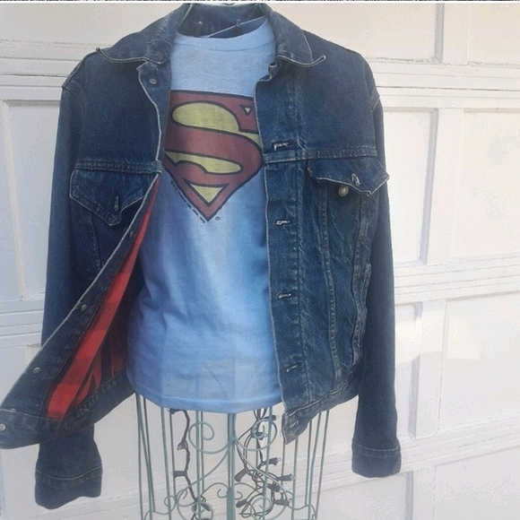 Vintage Levis Jacket Quilted Lining Denim Jeans - Picture 2 of 9